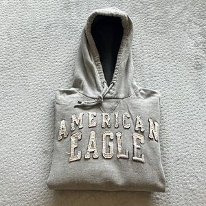 Heathered Gray Sm American Eagle Hooded Sweatshirt